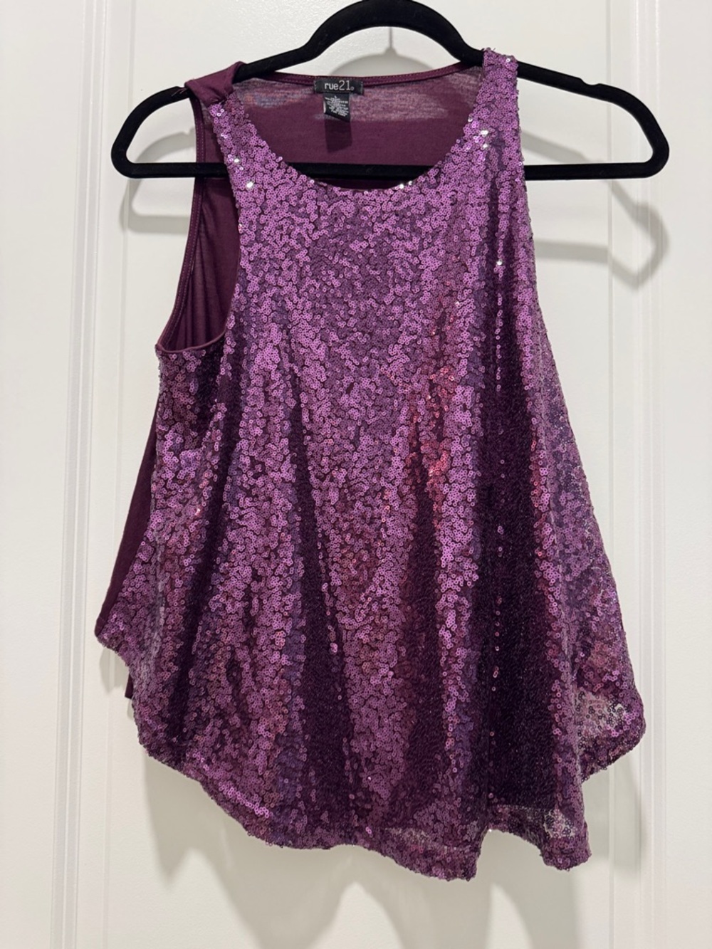 rue21 Purple Sequin Tank Top
